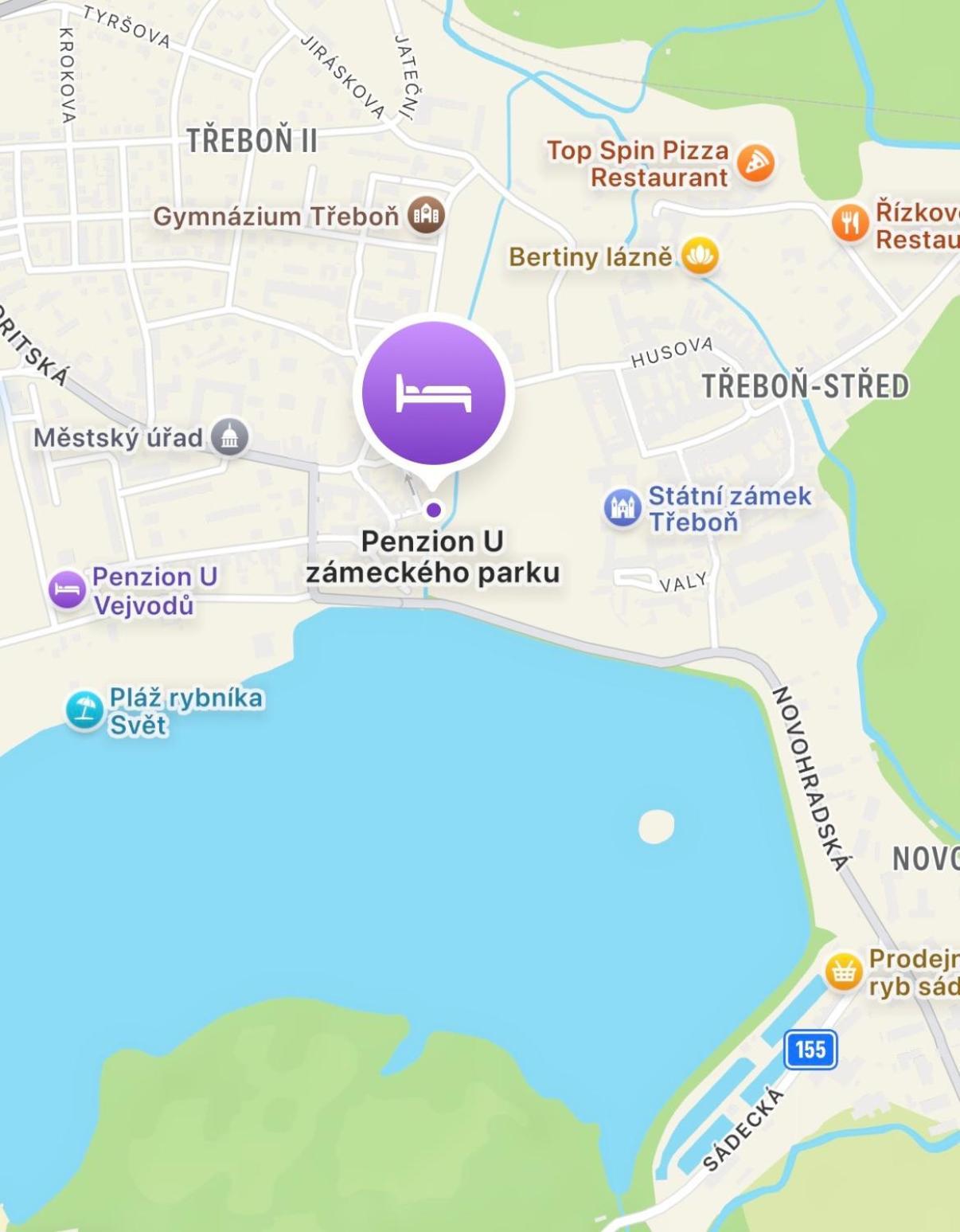 Penzion U Zameckeho Parku Тршебонь Экстерьер фото